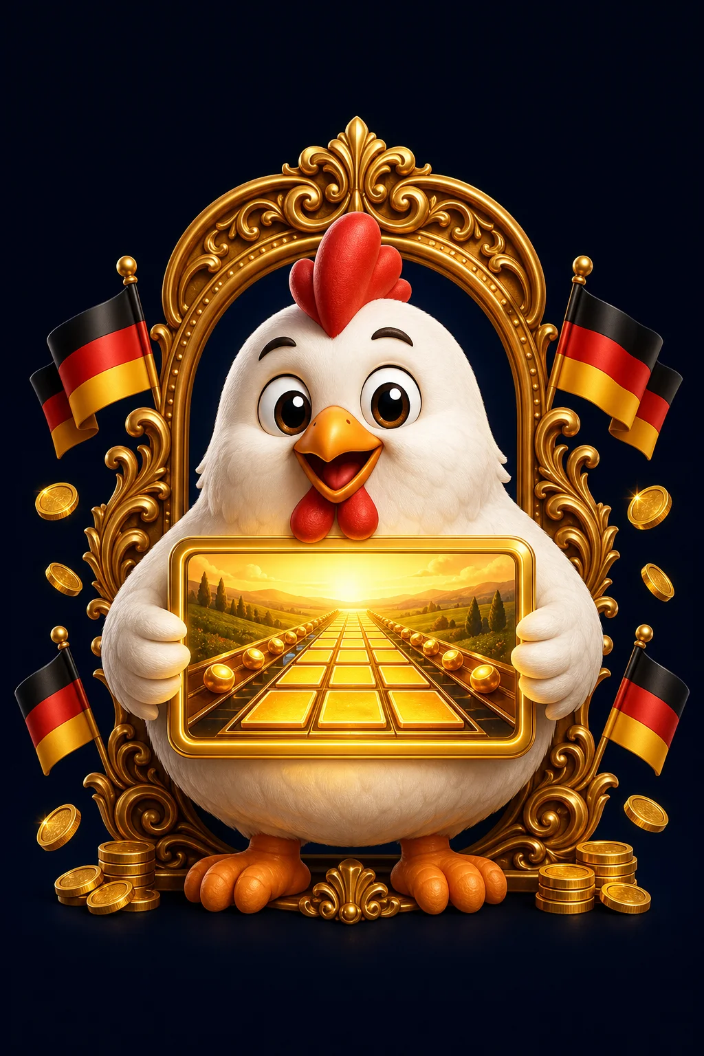 Chicken Road Demo kostenlos starten - Bildschirm mit virtuellem Guthaben