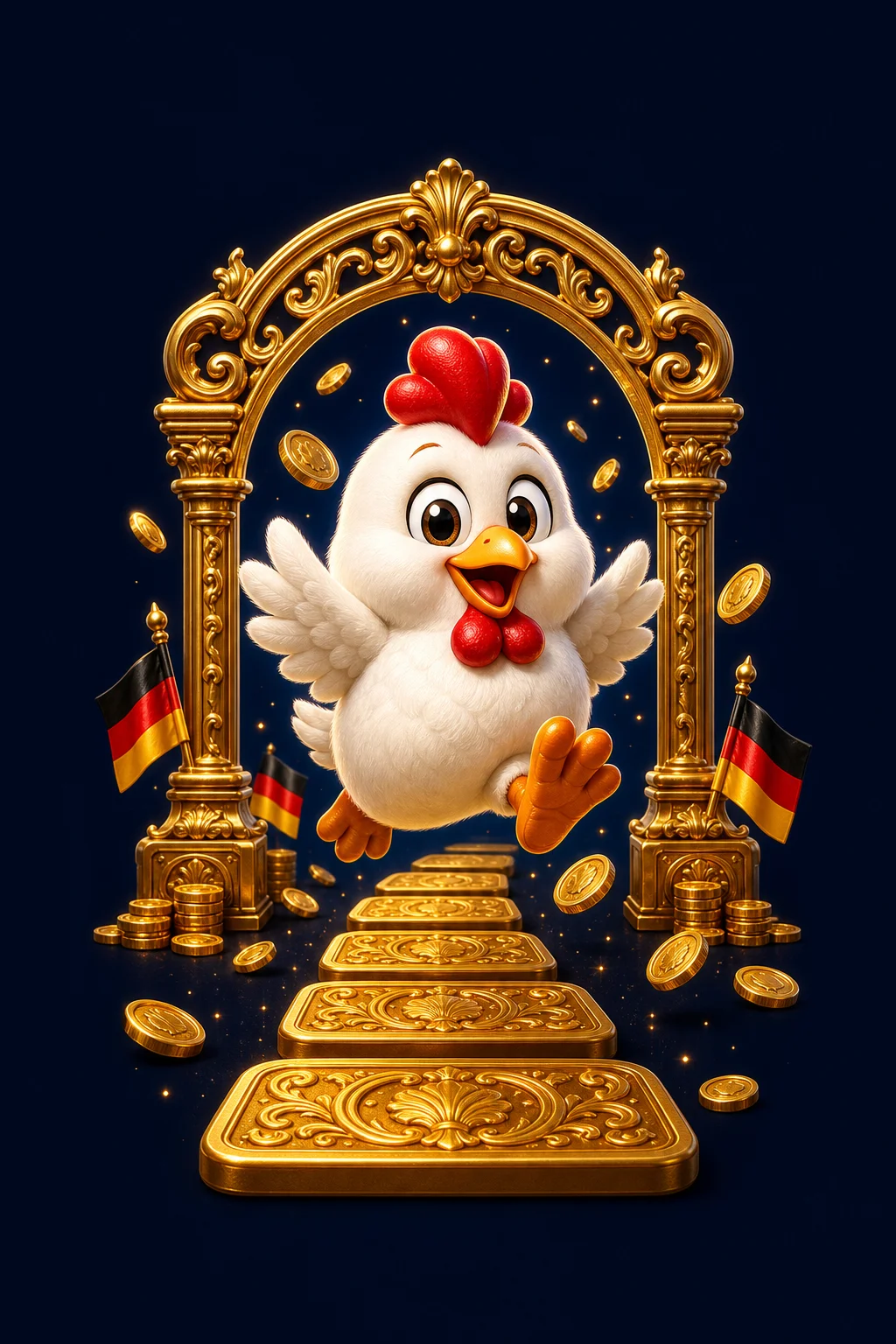 Chicken Road Screenshot mit Multiplikator und Cashout-Button